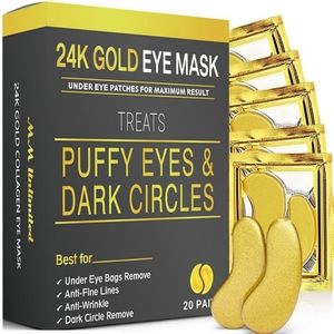 24k gold eye mask, puffy eyes & dark circles